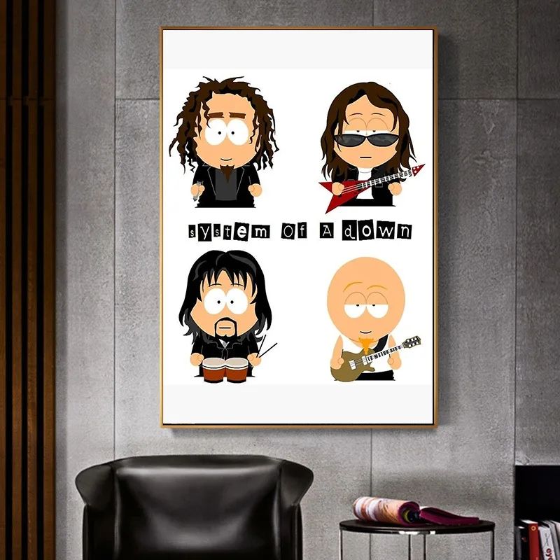System Of A Down Band Poster Canvas Heavy Metal Music Wall Art For Bedroom Living Room Home Decor 3