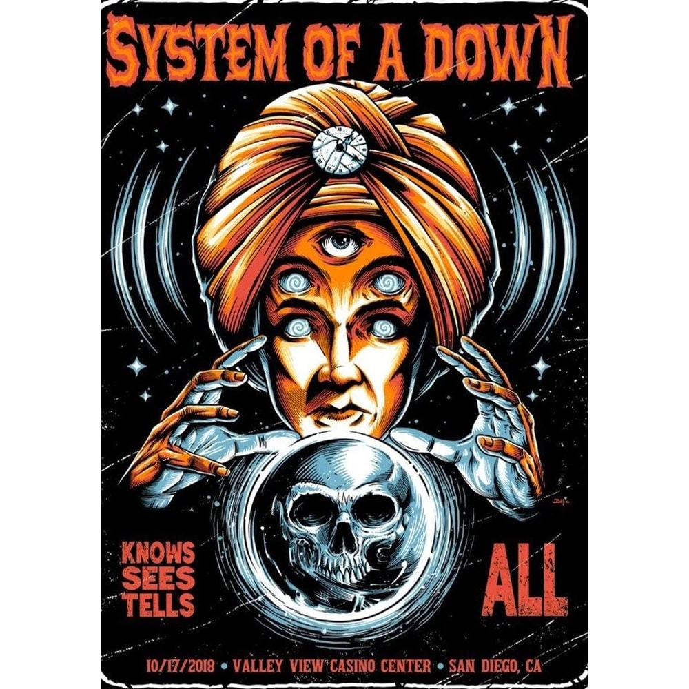 System Of A Down Band Poster Canvas Heavy Metal Music Wall Art For Bedroom Living Room Home Decor 16