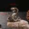 Antique Brass Snake Figurine Pure Copper Mini Statue Desk Ornament Zen Tea Pet Decor 5