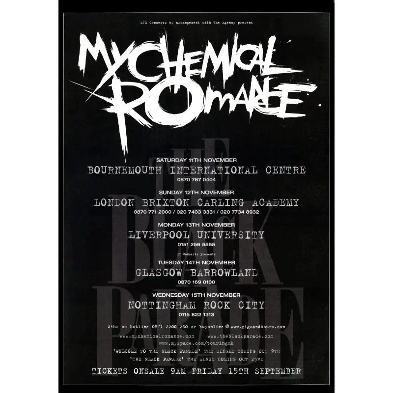 My Chemical Romance Band Poster Canvas MCR Singer Rock Music Wall Art For Bedroom Living Room Dec 11