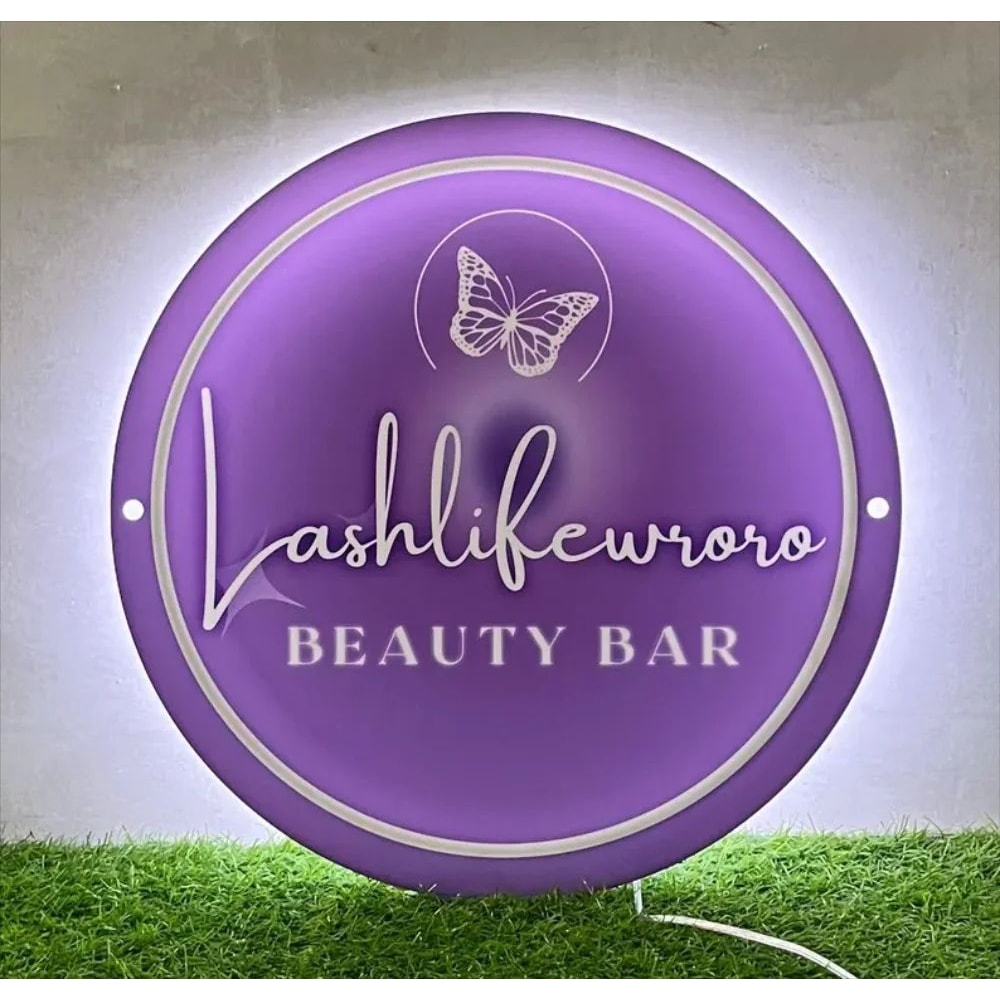 Custom LED Acrylic Neon Sign 3D Backlit Salon Logo Light For Beauty Nails Hair Studio Business De 3