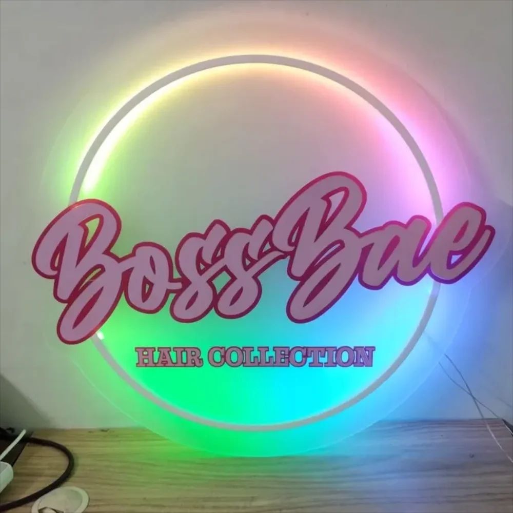 Custom LED Acrylic Neon Sign 3D Backlit Salon Logo Light For Beauty Nails Hair Studio Business De 2