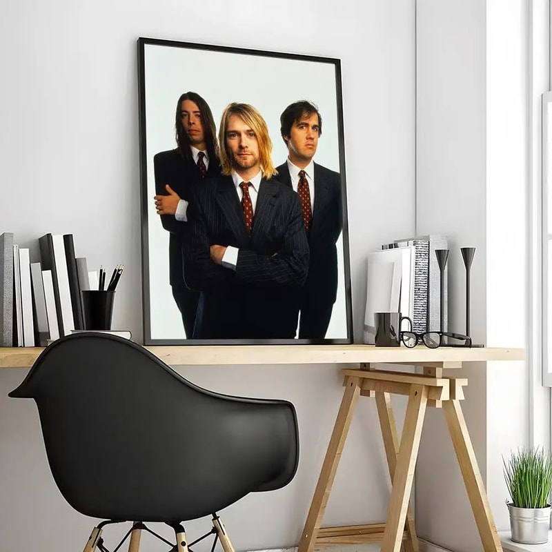 Nirvana Rock Band Canvas Poster Waterproof Music Wall Art Calligraphy Print For Bedroom Living Ro 7