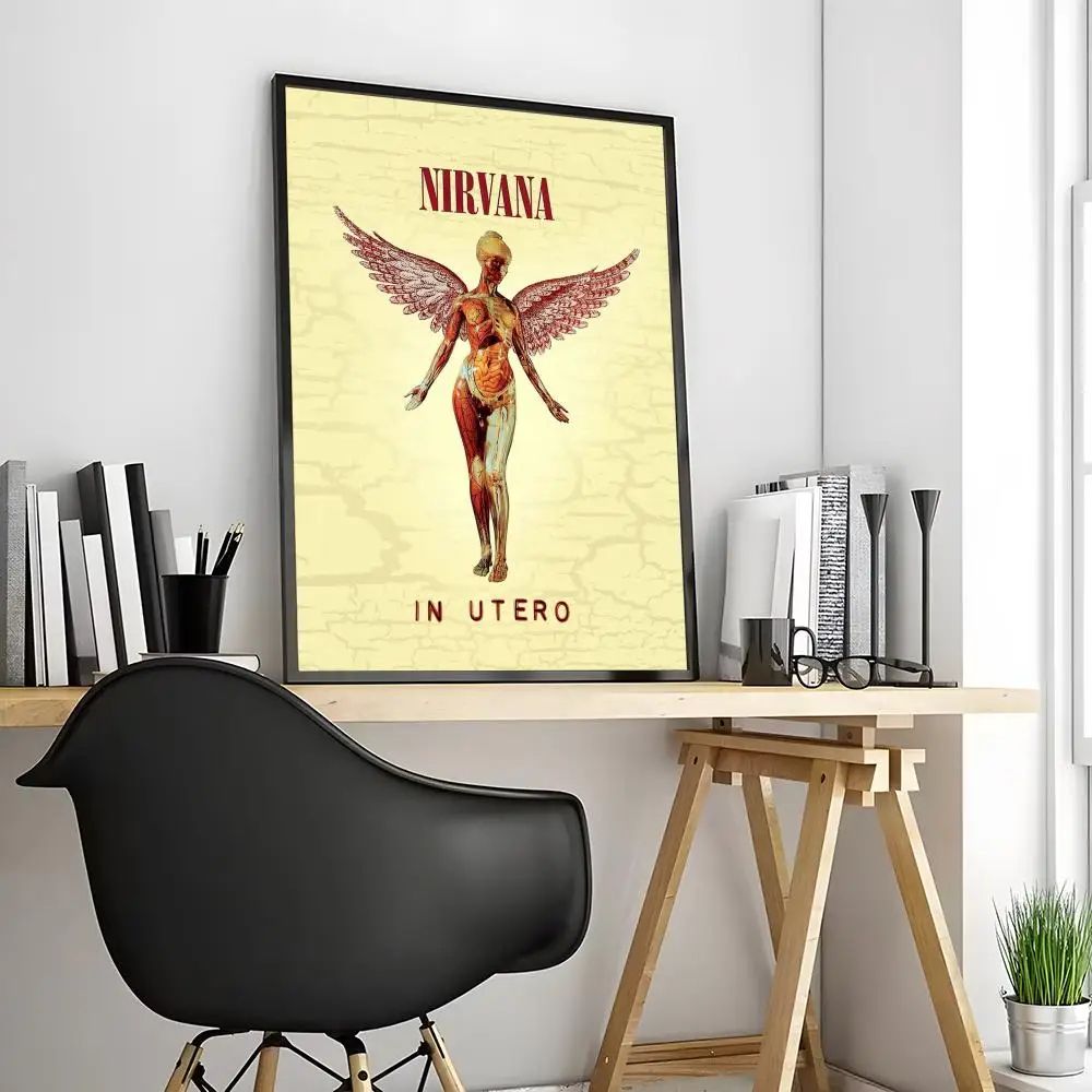 Nirvana Rock Band Canvas Poster Waterproof Music Wall Art Calligraphy Print For Bedroom Living Ro 10