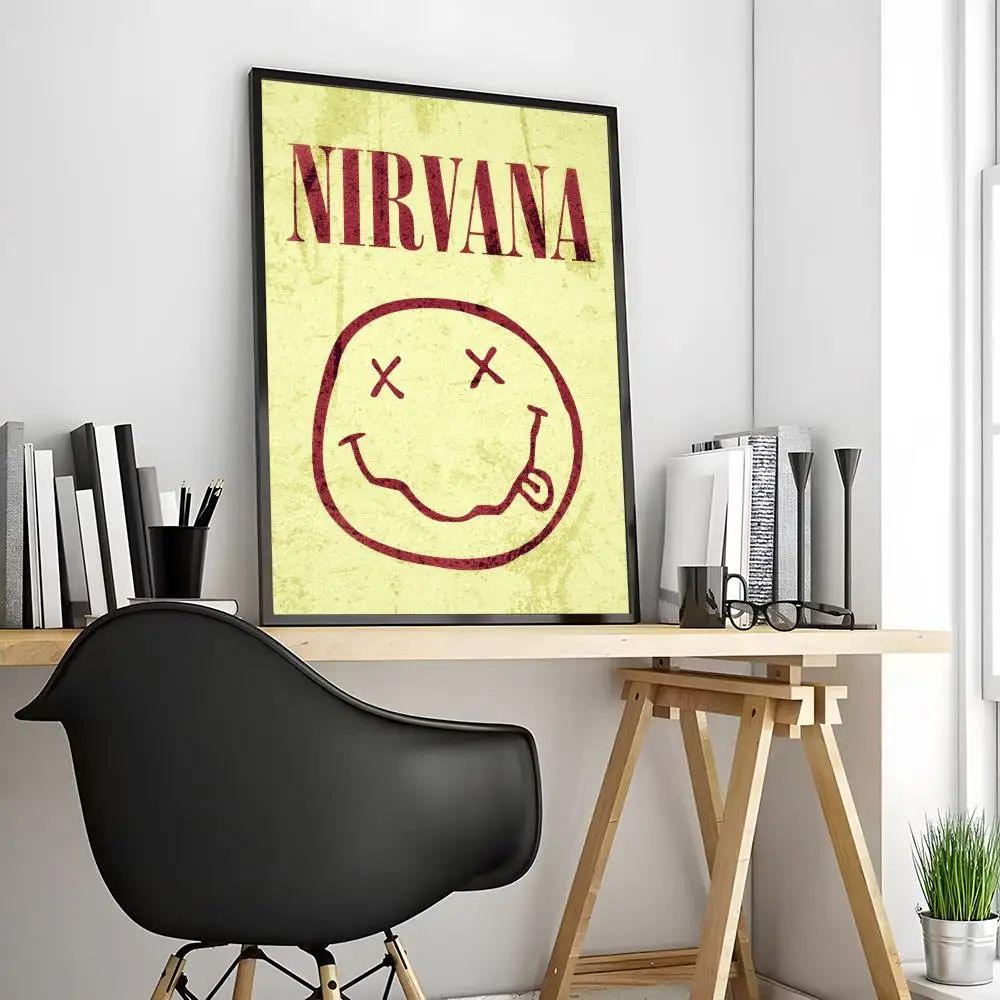 Nirvana Rock Band Canvas Poster Waterproof Music Wall Art Calligraphy Print For Bedroom Living Ro 15