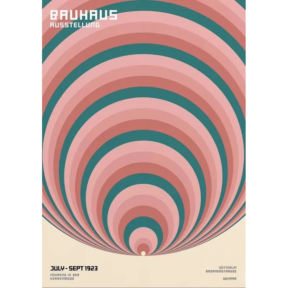 Abstract Orange Bauhaus Poster Geometric Sunrise Bicycle Pop Art Wall Prints For Modern Home Decor 24