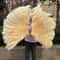Luxury Ostrich Feather Fan Large Folding Dance Fan For Stage Carnival Performance 0