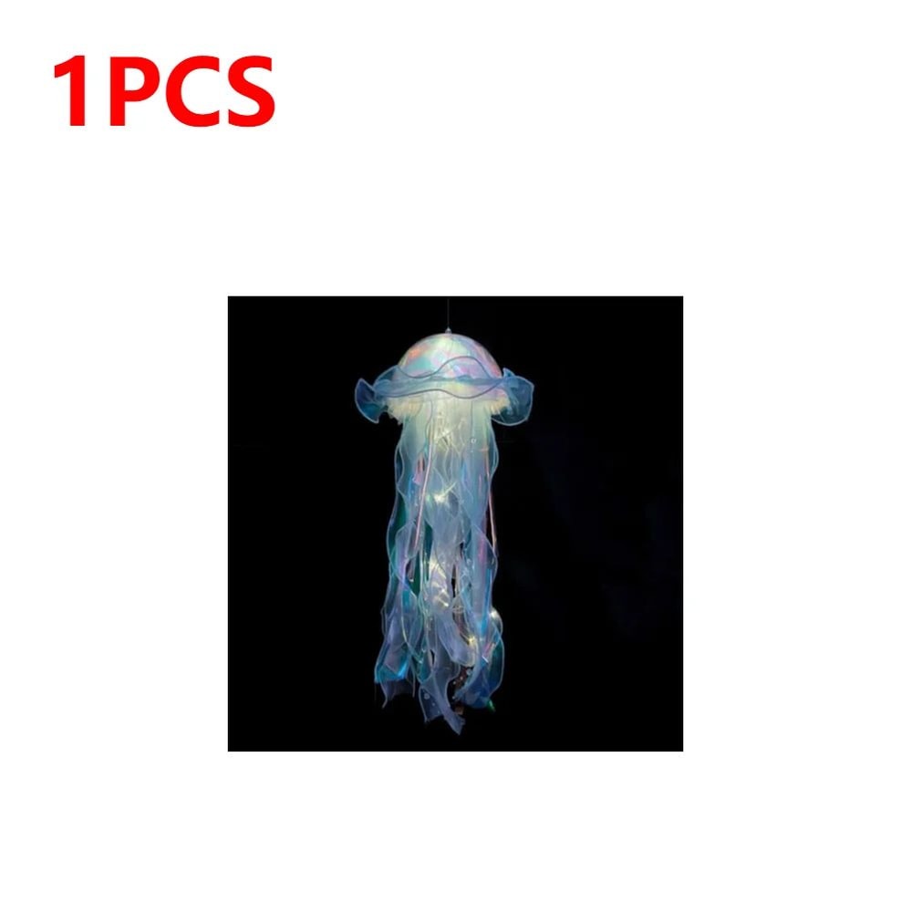 Colorful Jellyfish LED Pendant Light Gradient Hanging Night Lamp For Indoor Garden Festival Decor 7