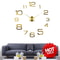 Modern 3D DIY Wall Clock Large Acrylic Mirror Sticker Quartz Clock For Living Room Home Decor 4