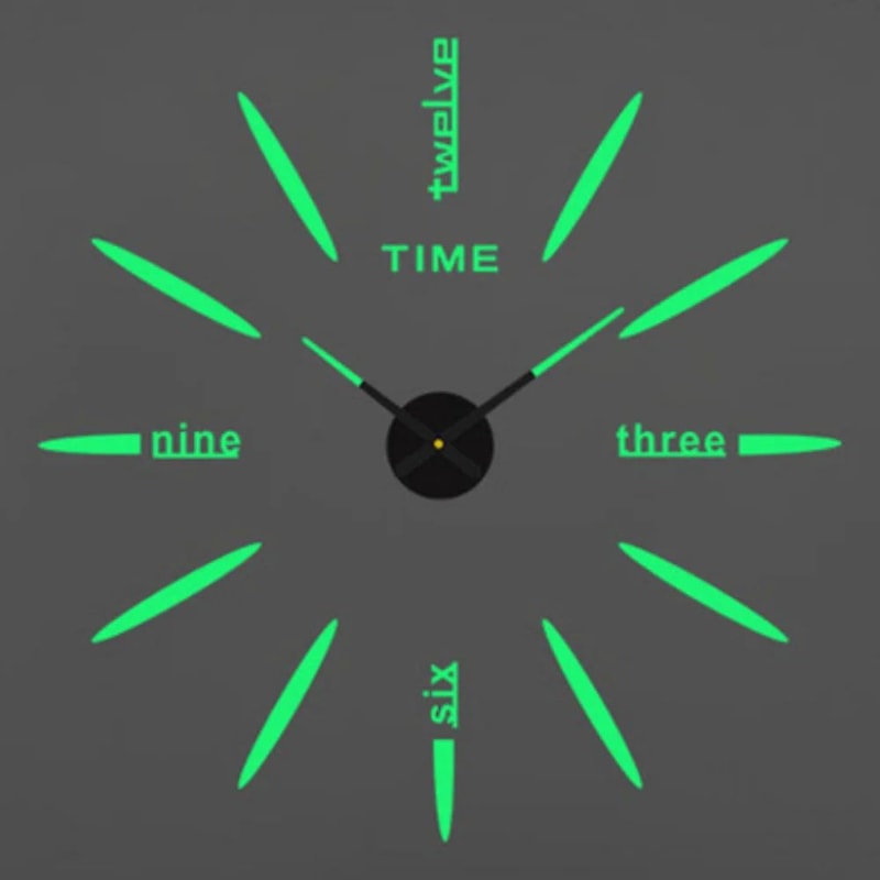 Modern 3D DIY Wall Clock Large Acrylic Mirror Sticker Quartz Clock For Living Room Home Decor 24