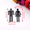 Acrylic Mirror Bathroom Sign Set Man Woman Toilet Door Stickers For Home Public Restroom Decor 5