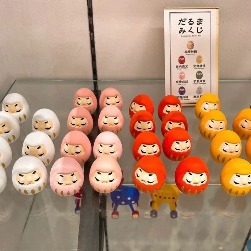 Japanese Ceramic Daruma Doll Miniature Lucky Fortune Charm Ornament For Home Decor Gifts 2