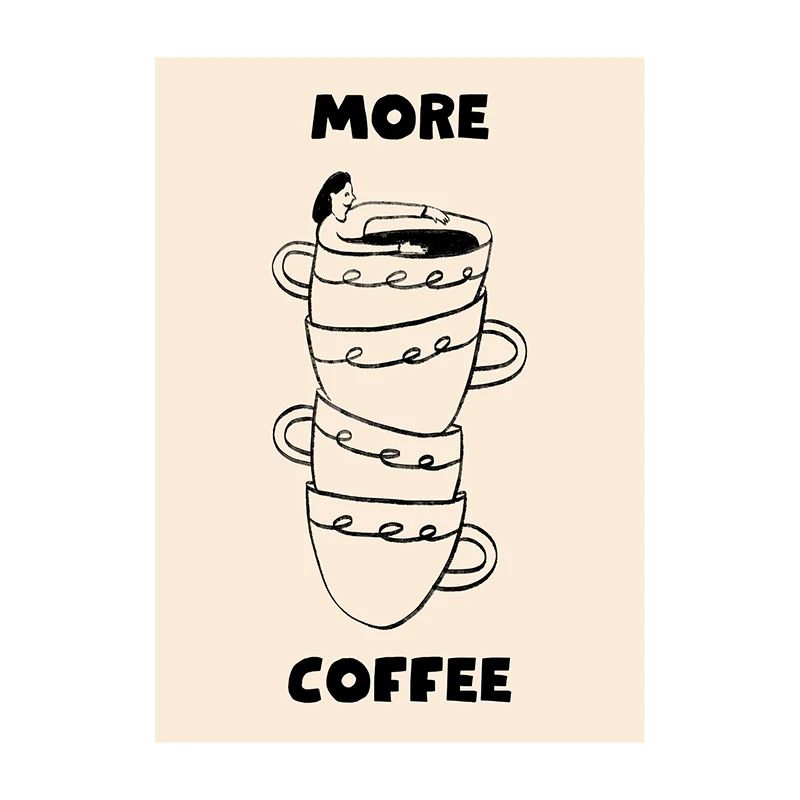 Coffee Diver Canvas Wall Art Trendy Coffee Lover Poster For Kitchen Home Gallery Decor 23