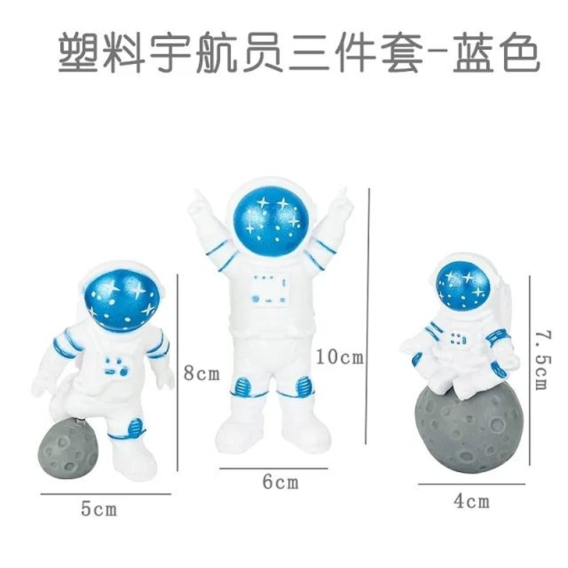 4pcs Astronaut Figurine Set Space Spaceman Mini Statues For Kids Desk Home Decor 6