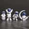 4pcs Astronaut Figurine Set Space Spaceman Mini Statues For Kids Desk Home Decor 8