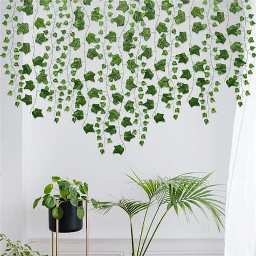 86.61 in Artificial Ivy Garland – Green Fake Leaves Vine for Wall, Home & Garden Decor