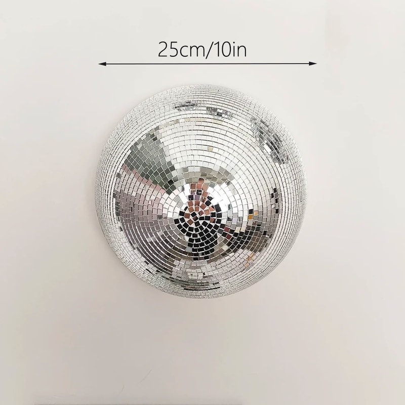 Wall Mounted Disco Ball Mirror Decor Metallic Half Sphere Mirror Ball For Home Wedding Party Wall 10