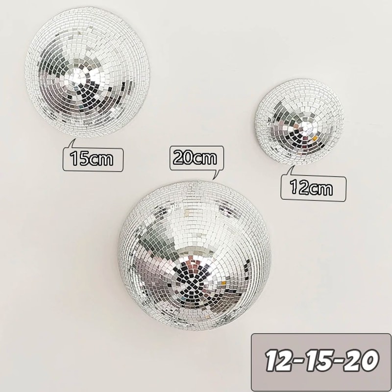 Wall Mounted Disco Ball Mirror Decor Metallic Half Sphere Mirror Ball For Home Wedding Party Wall 14