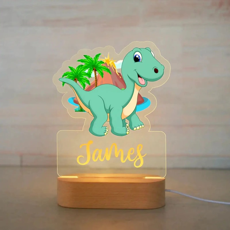 Personalized Animal LED Night Light Custom Name Acrylic Lamp For Kids Bedroom Baby Gift 11