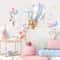 Large Hot Air Balloon Animal Wall Stickers Nursery Bear Elephant Fox Decal For Kids Room Playroom 0