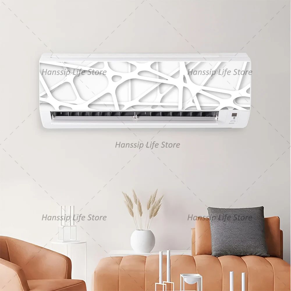 3D Geometric Air Conditioner Panel Sticker Modern Abstract AC Cover Decal For Home Decor 6