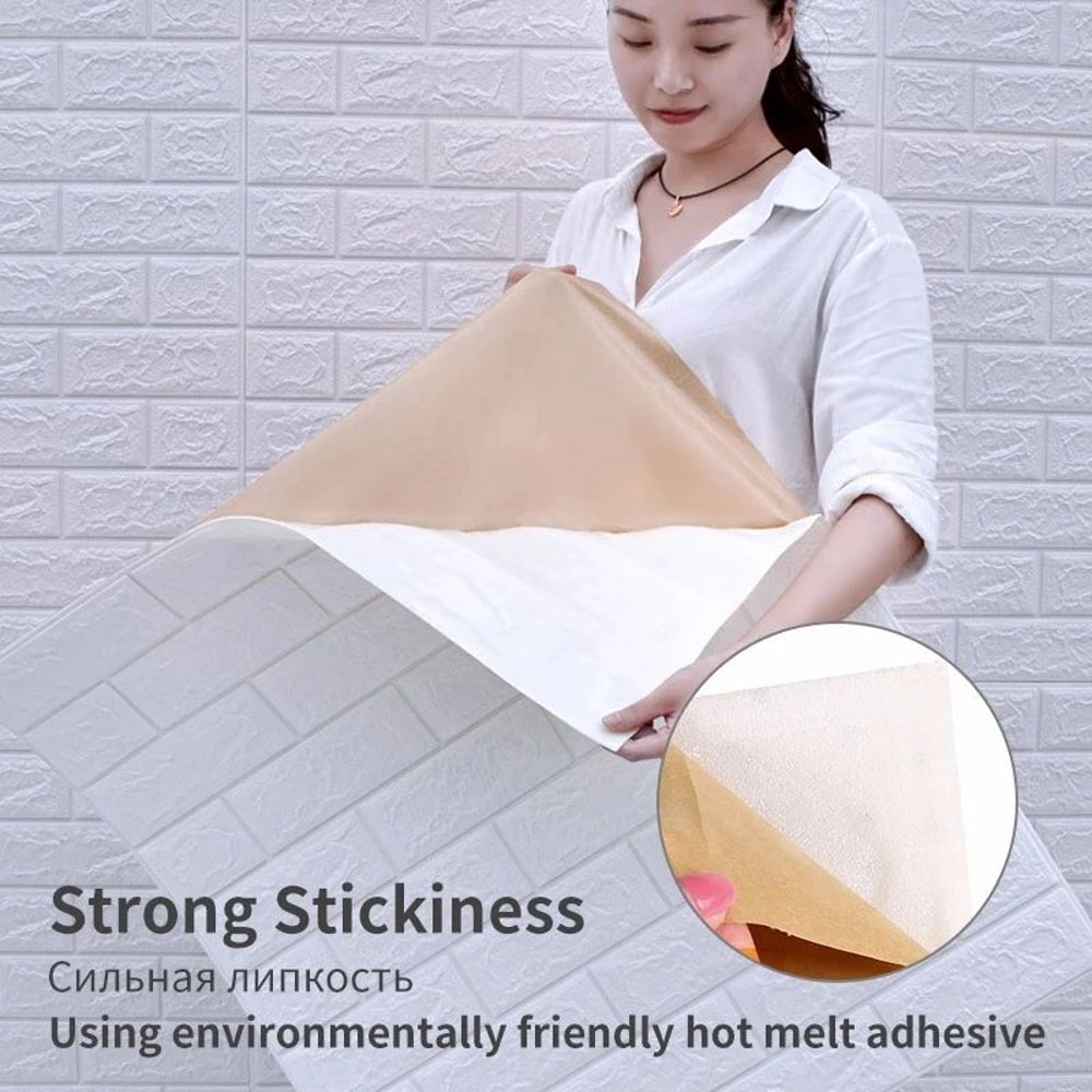3D SelfAdhesive Brick Wall Panels XPE Foam Waterproof DIY Wall Stickers 2