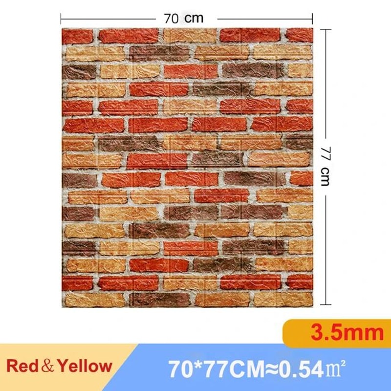 3D SelfAdhesive Brick Wall Panels XPE Foam Waterproof DIY Wall Stickers 6