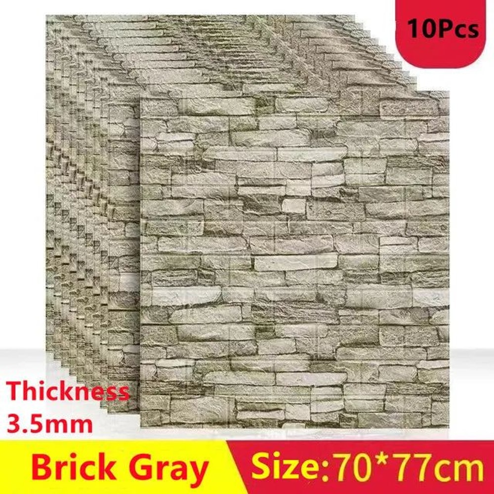 3D SelfAdhesive Brick Wall Panels XPE Foam Waterproof DIY Wall Stickers 24