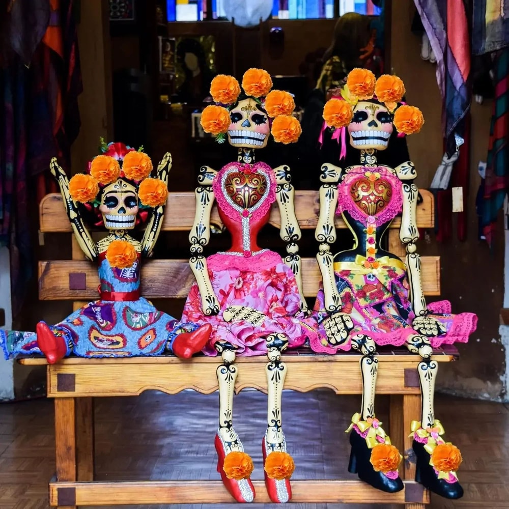 Artificial Marigold Flower Set Mini Dia De Los Muertos Diwali Decorative Floral Craft Accents 2