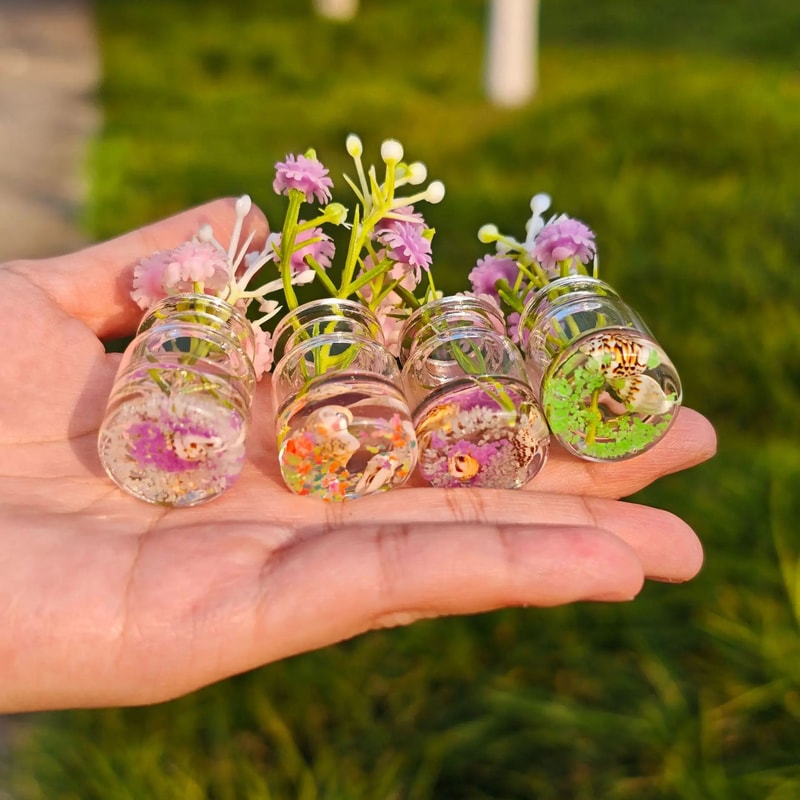 GlowintheDark Artificial Flower Vase Luminous Floral Ornament For Car Dashboard Home Decor 1