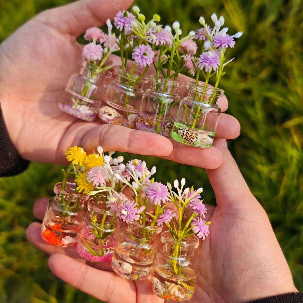 GlowintheDark Artificial Flower Vase Luminous Floral Ornament For Car Dashboard Home Decor 3