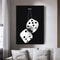 Black White No8 Ball Canvas Wall Art Billiards Club Theme Poster For Modern Home Decor 2