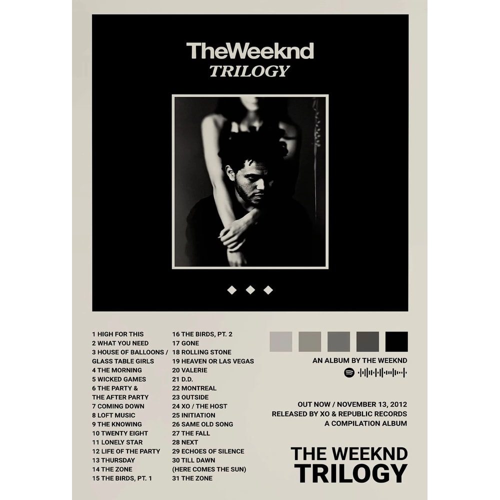 The Weeknd Music Album Canvas Poster Hip Hop Singer Wall Art Print For Modern Home Decor 11