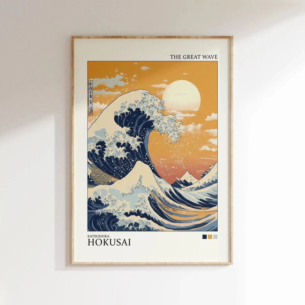 HokusaiInspired Mount Fuji Wave Canvas Japanese Sunrise Landscape Wall Art For Modern Home Decor 10