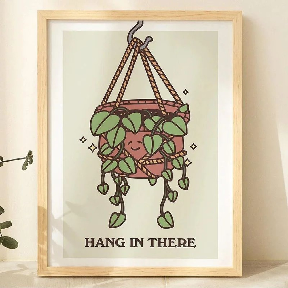 Green Botanical Leaves Canvas Wall Art Calming Nature Houseplant Print 7