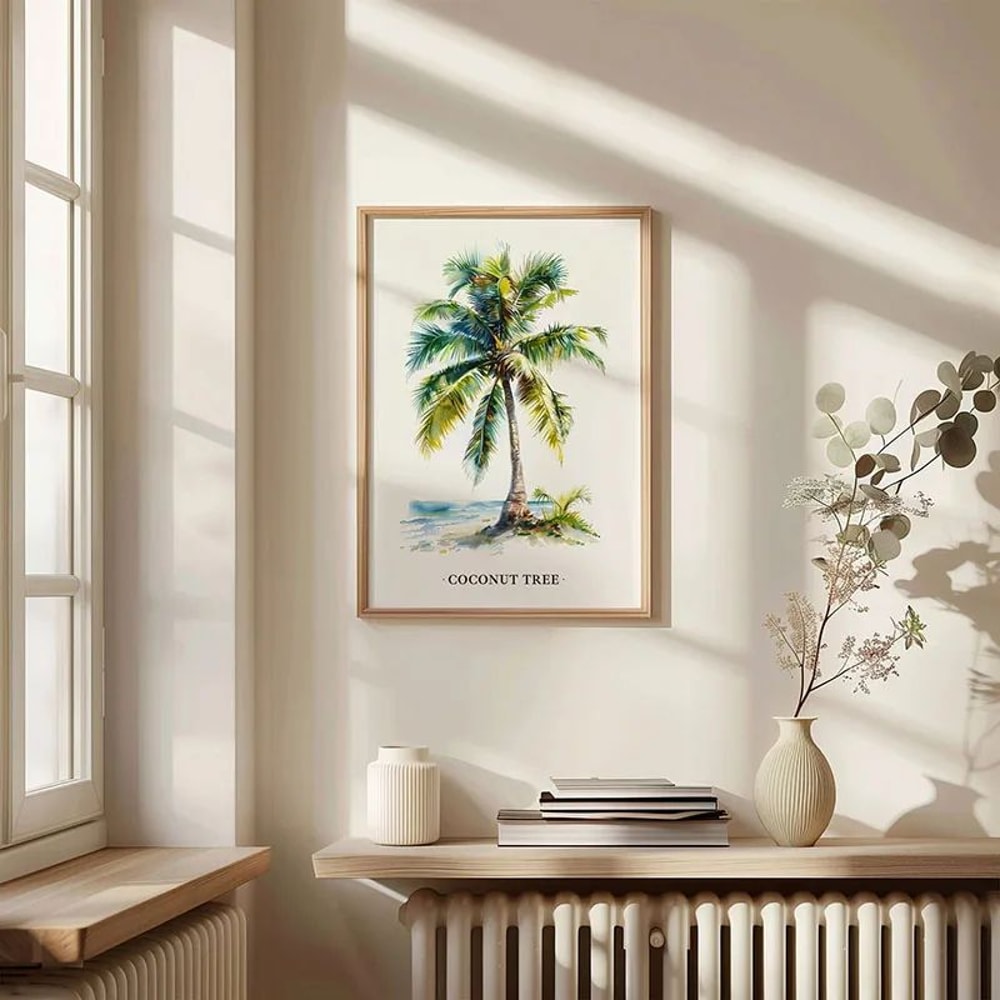 Green Botanical Leaves Canvas Wall Art Calming Nature Houseplant Print 18