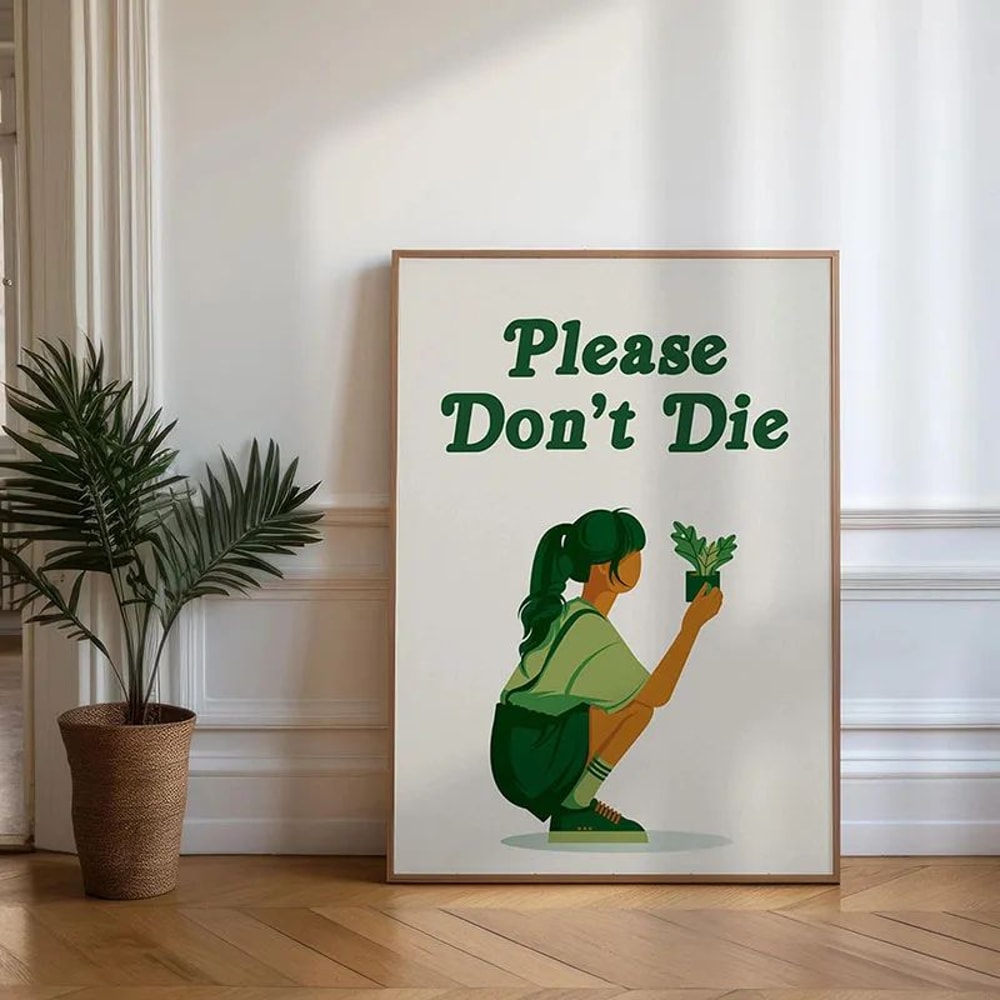 Green Botanical Leaves Canvas Wall Art Calming Nature Houseplant Print 20