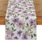 Watercolor Floral Linen Table Runner Green Plant Pattern Seasonal Dining Wedding Decor 0