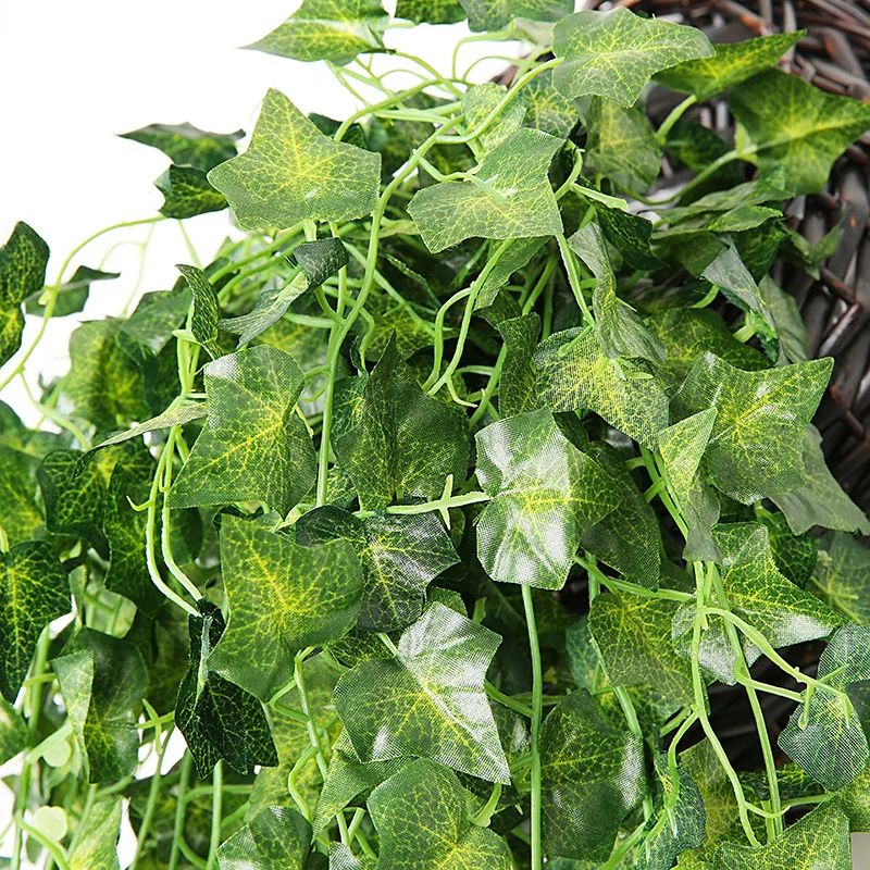 Artificial Rattan Ivy Hanging Plant Garland Lush Green Fake Vine Wall Garden Decor 5