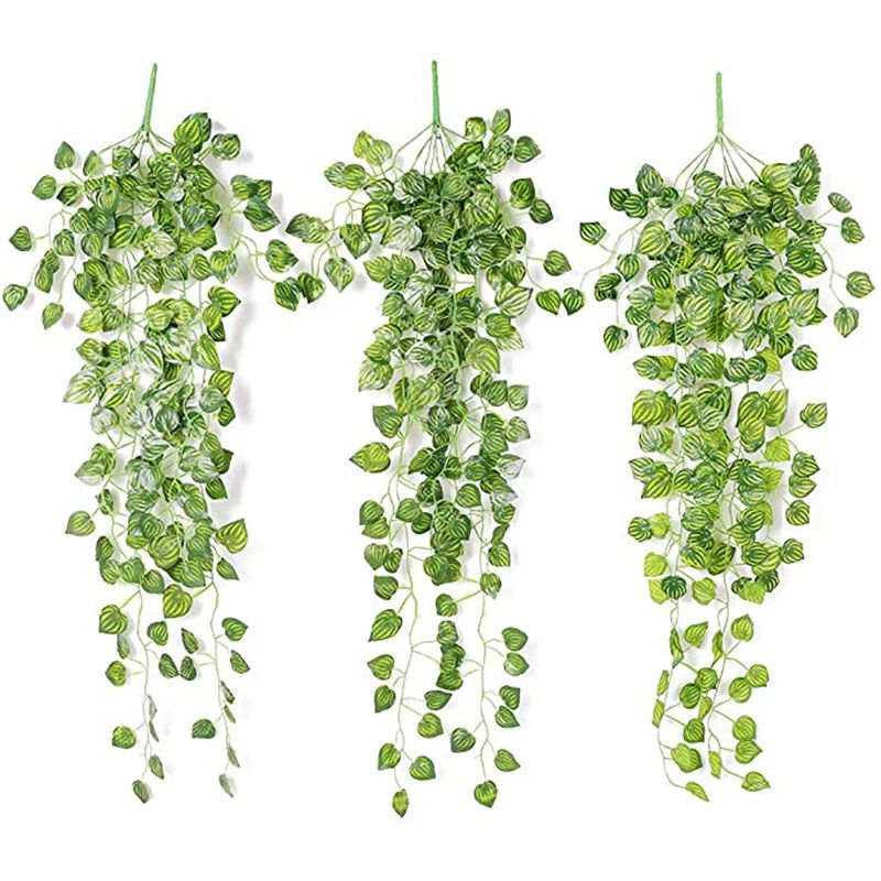 Artificial Rattan Ivy Hanging Plant Garland Lush Green Fake Vine Wall Garden Decor 3