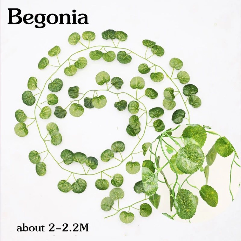 Artificial Rattan Ivy Hanging Plant Garland Lush Green Fake Vine Wall Garden Decor 6