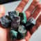 Natural Raw Gemstone Collection Emerald Sapphire Ruby UV Reactive Mineral Display Stones 0