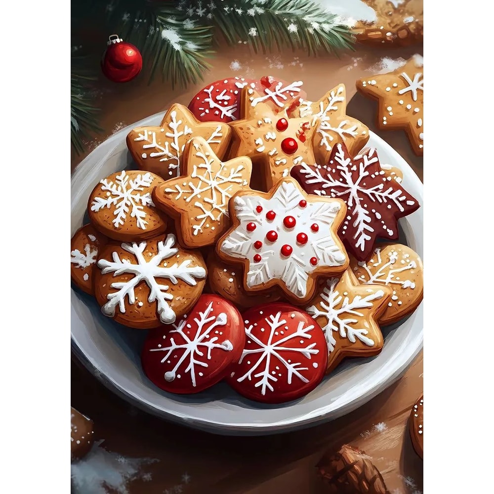 Classic Christmas Canvas Wall Art Santa Claus Christmas Tree Holiday Home Decor Poster 8