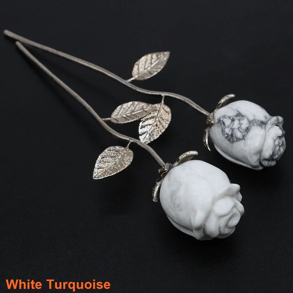 Natural Rose Crystal Healing Stone For Energy Meditation Hand Carved Gem Flower Decor Gift 24