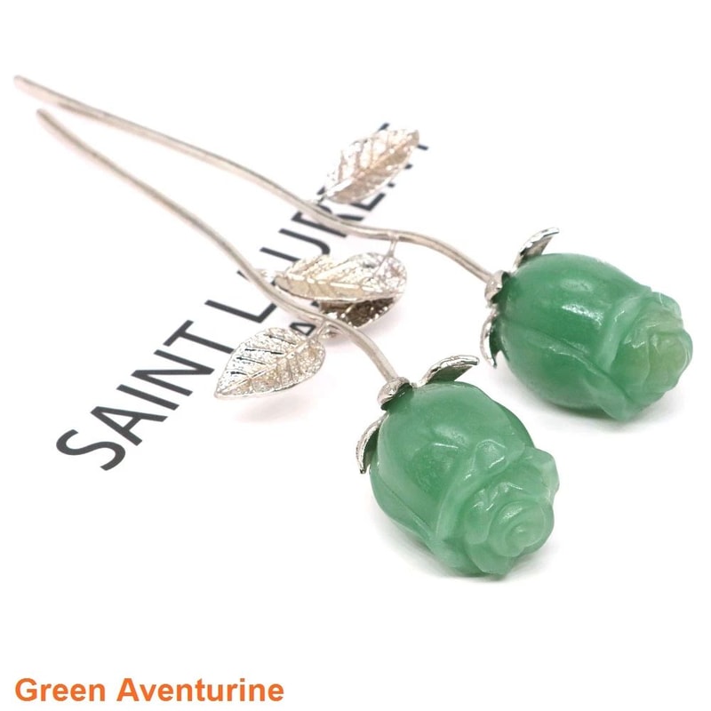 Natural Rose Crystal Healing Stone For Energy Meditation Hand Carved Gem Flower Decor Gift 11