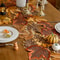 Embroidered Maple Leaf Table Runner For Dining Table Rustic Farmhouse Autumn Thanksgiving Decor 1