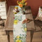 Eucalyptus Lemon Linen Table Runner For Dining Table Floral Farmhouse Seasonal Kitchen Decor 2