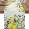 Eucalyptus Lemon Linen Table Runner For Dining Table Floral Farmhouse Seasonal Kitchen Decor 6
