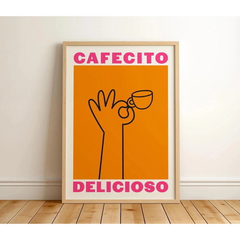 But First Cafecito Canvas Wall Art Spanish Quote Minimalist Coffee Poster For Modern Home Decor 24