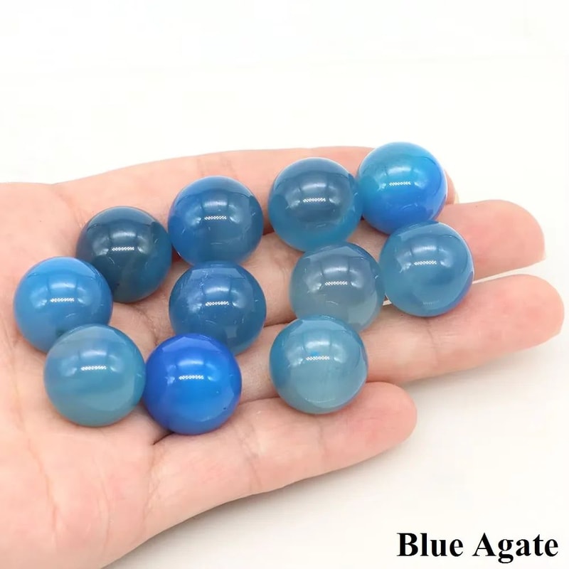 Natural Crystal Sphere Ball For Healing Decor 16mm Amethyst Rose Quartz Chakra Gem 14